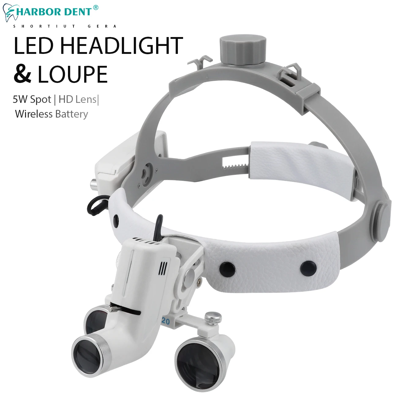 5W Dental Binocular Loupes2.5x 3.5xHeadband Adjustable With LED Headlight Dentist Magnification Dentistry  Laboratory