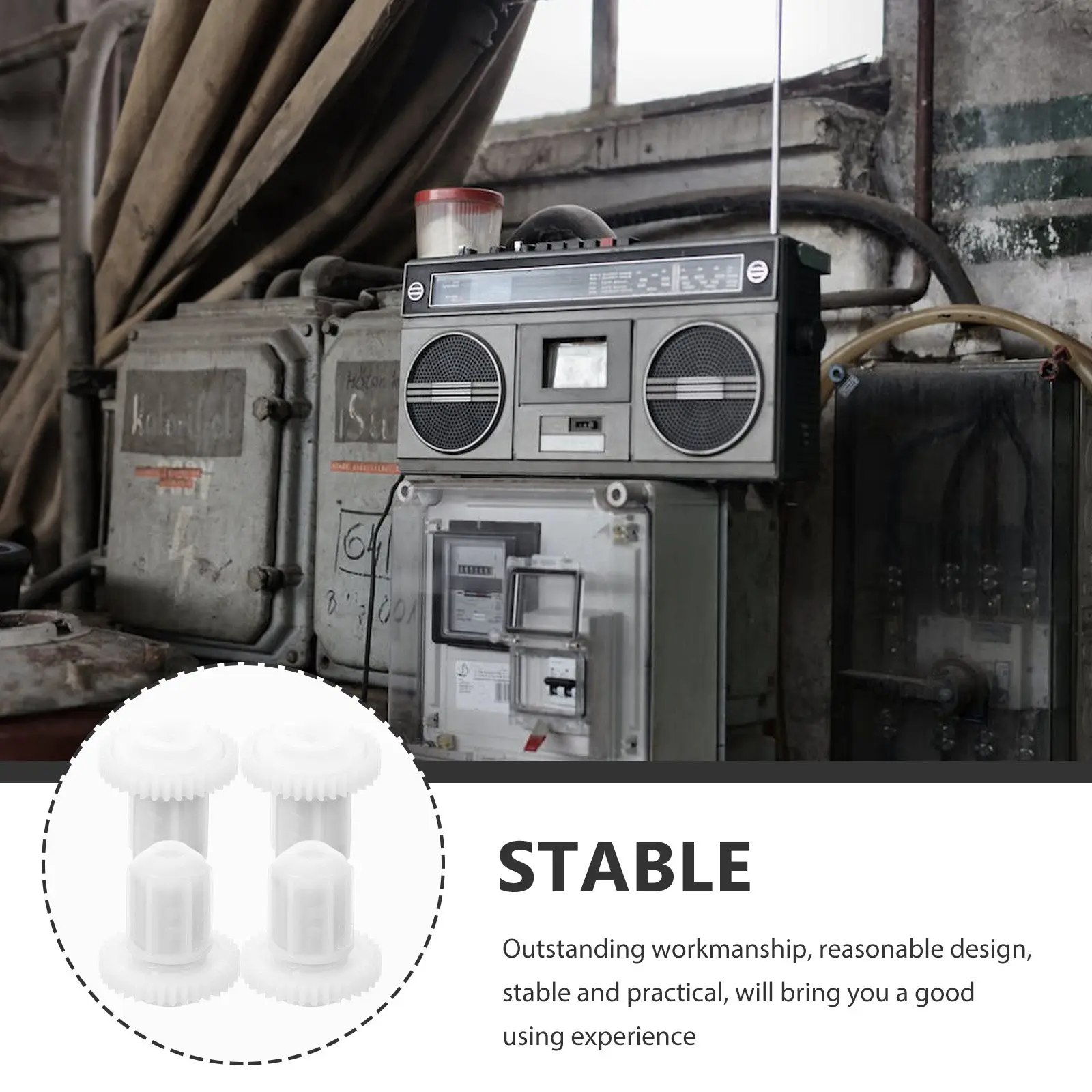 4Pcs Cassette Deck Wheel Tape Machine Pulley Cassette Tape Recorder Bearing Radio Gear Sturdy Design for Music Lovers