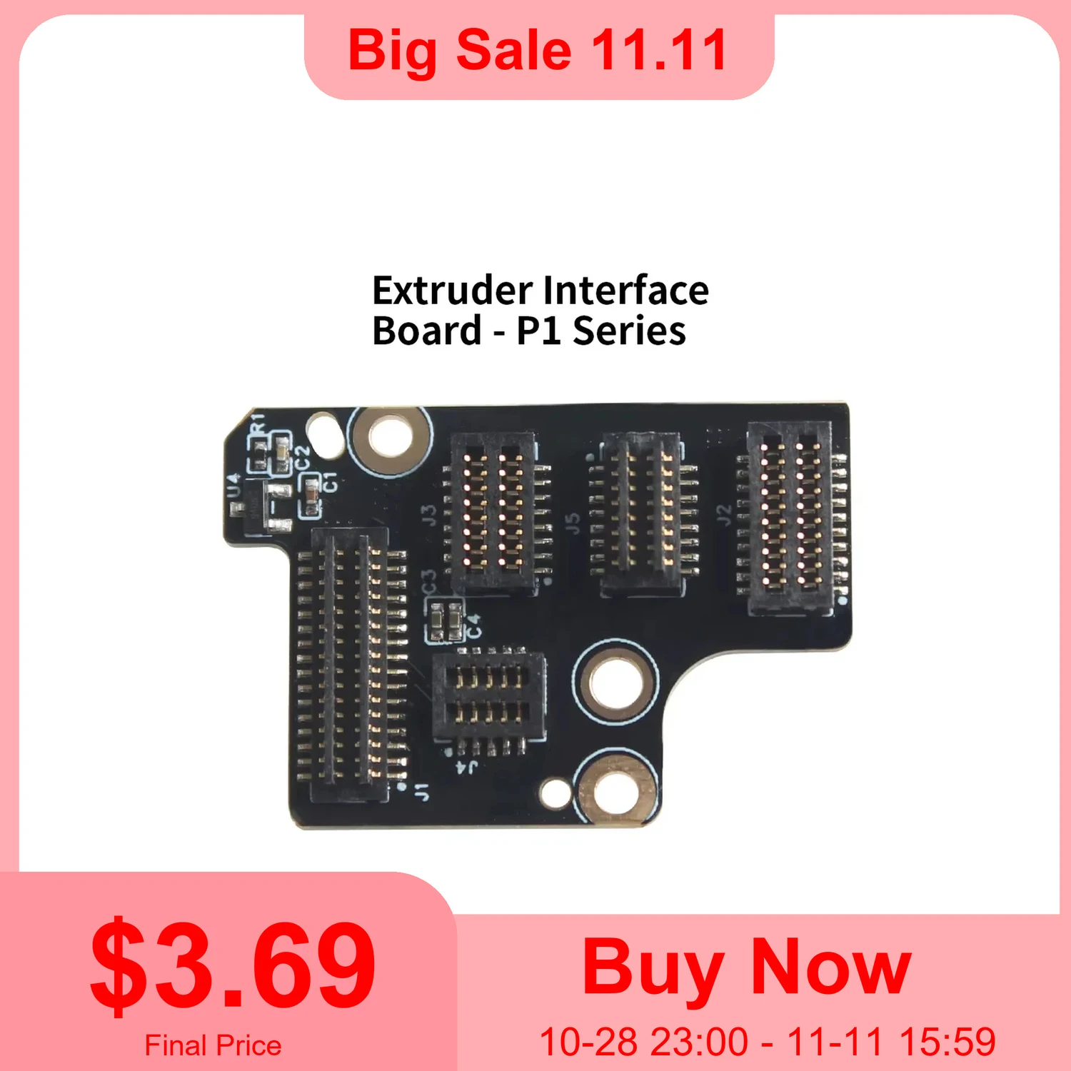 Extruder Interface Board For Bambulab P1 Series Extrusion Adapter Interface Board For P1P P1S Extrusion 3D Printer Accessories