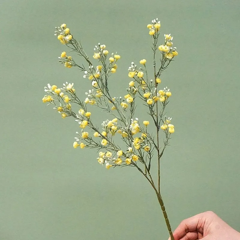 6 Stück 3-Zackige Kunstblumen „Baby's Breath“ für Heimdekoration, Garten, Party, Hochzeit, Brautstrauß, Kunstblumen aus Kunststoff, Gypsophila – Detail 5