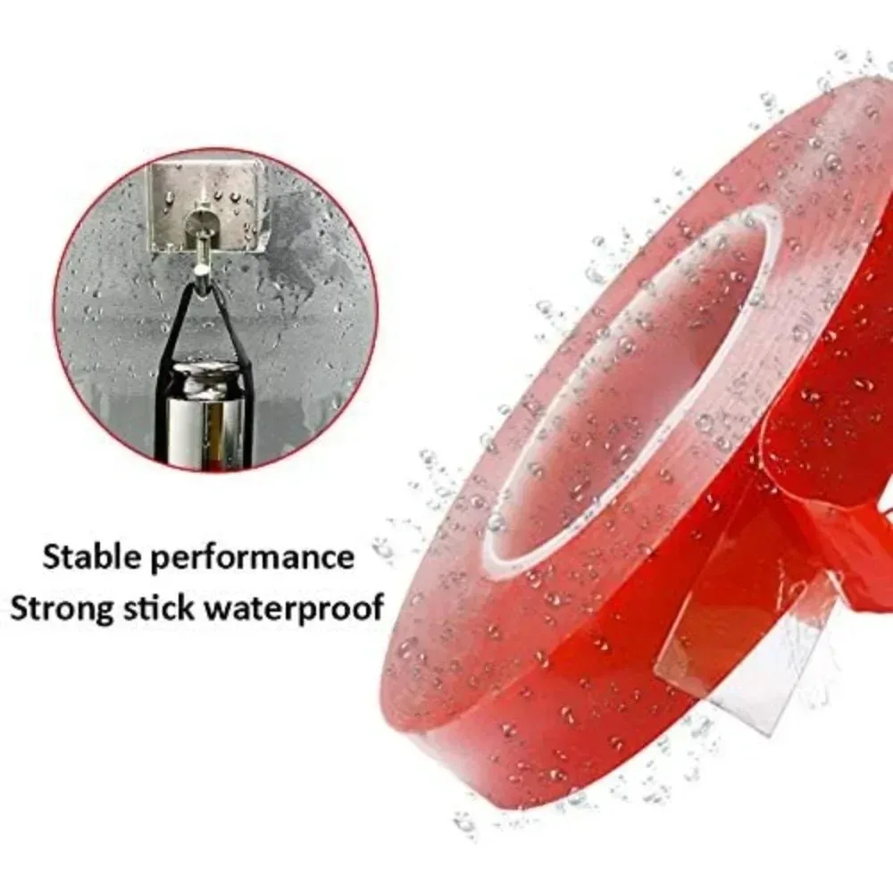 2025 Transparent Silicone Double Sided Tape 1.5/1.8cm Sticker for Car High High Strength No Traces Adhesive Sticker Living Goods