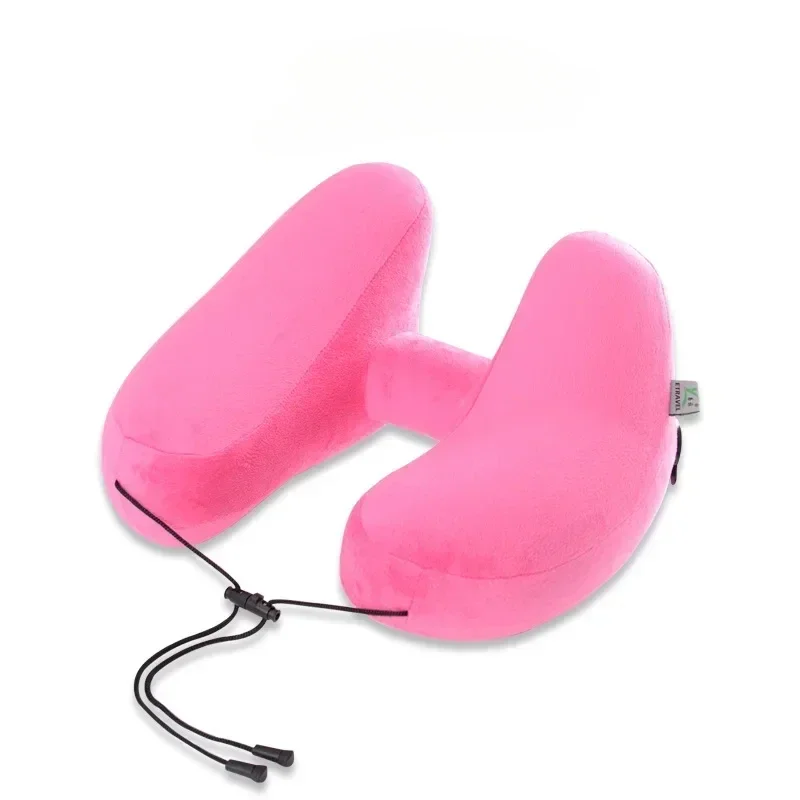 1pcs Neck Travel U-shaped Pillow Inflatable Pillow H-type Outdoor Car Long-distance Plane Neck Pillow