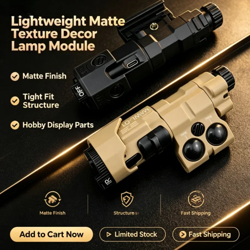 Black & Sand Two Tone Decorative Illumination Unit Lightweight Compact Hobby Collection Display Ornament Alloy Accessories