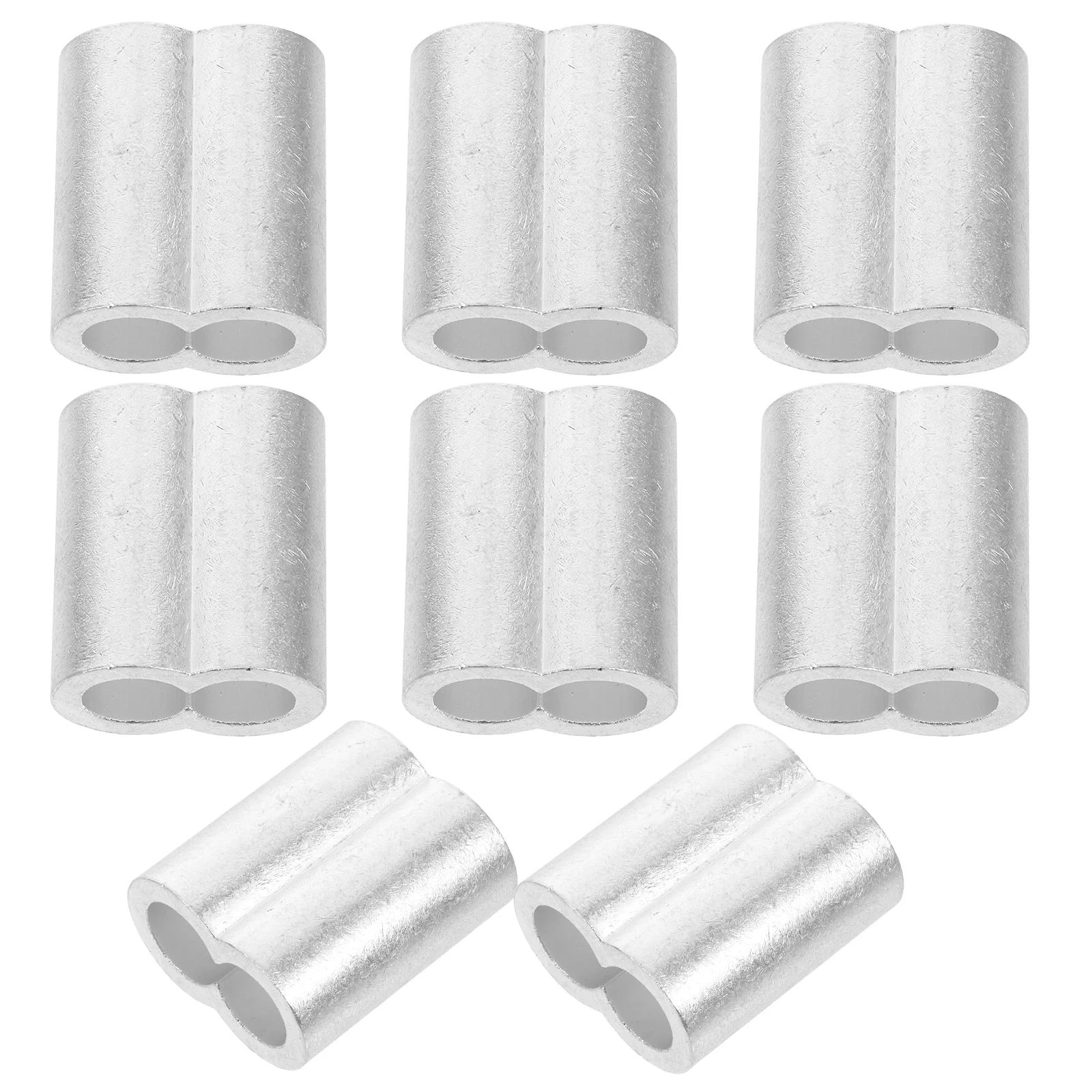 8 Pcs Cable Crimp Ferrule Wire Sleeve Rope End Protector Aluminum Aluminium Loop Crimping