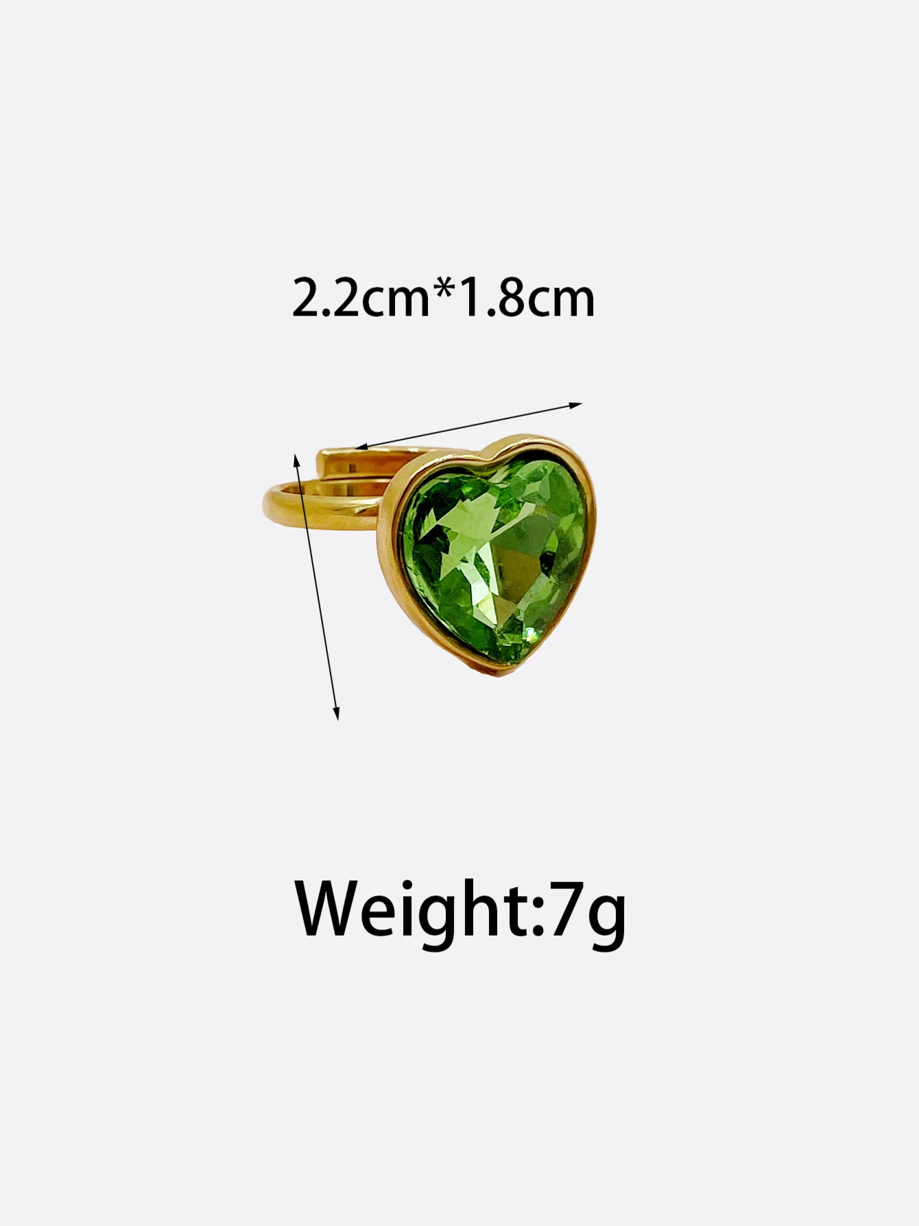 A retro and versatile holiday green zircon enamel natural stone ring suitable for women\'s parties, dates, gifts and travel