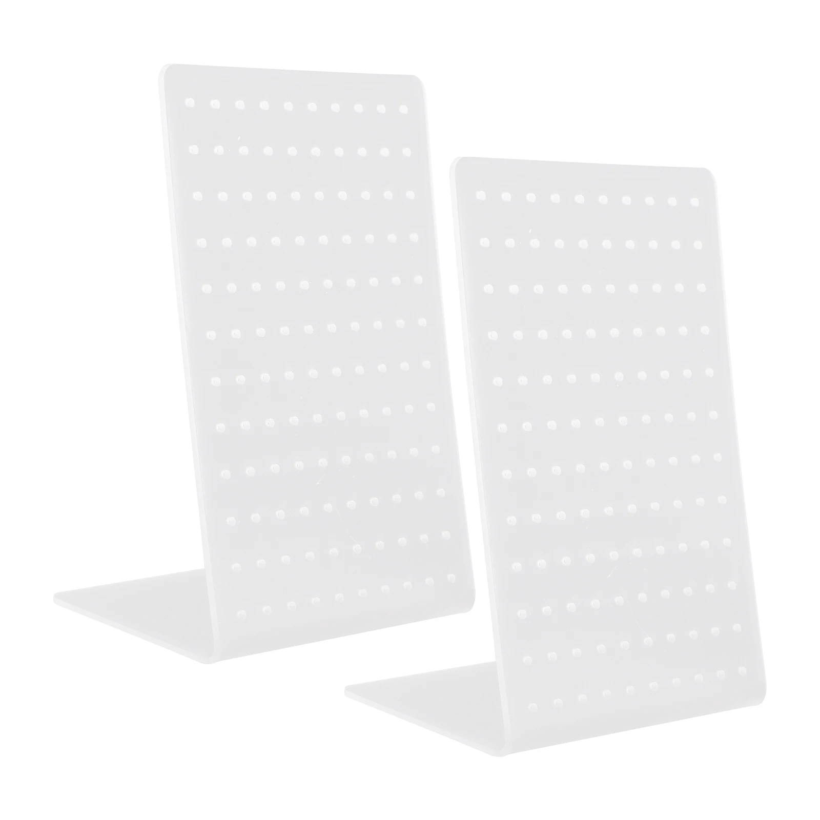 

2pcs Acrylic Earring Display Stand Organizer Rack For Earrings Jewelry Storage Holder Shop Window Use Home Decor (White)
