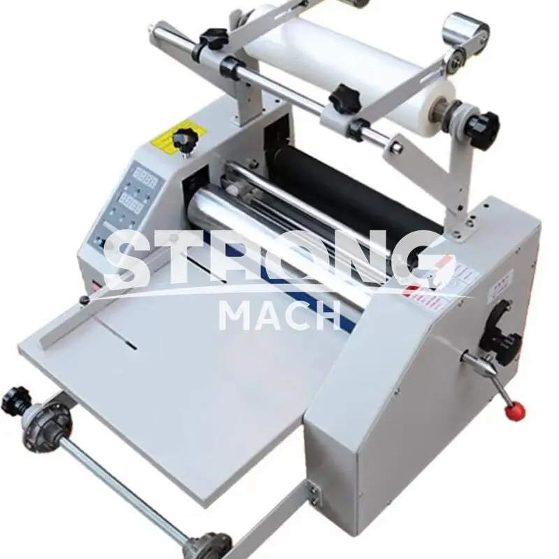 Dual roller independent temperature control with anti-curling equipped with edge trimming and slitting knife Laminaing Machine