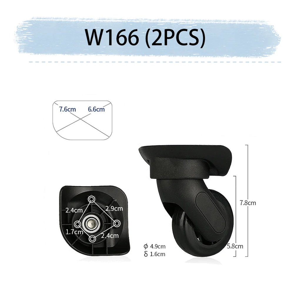 ล้อเลื่อนปรับให้เข้ากับ W166ของ Hongsheng ล้อสากลล้อ kopor perjalanan ซ่อมอุปกรณ์การเดินทางล้อลากกระเป๋าเดินทางเรียบ