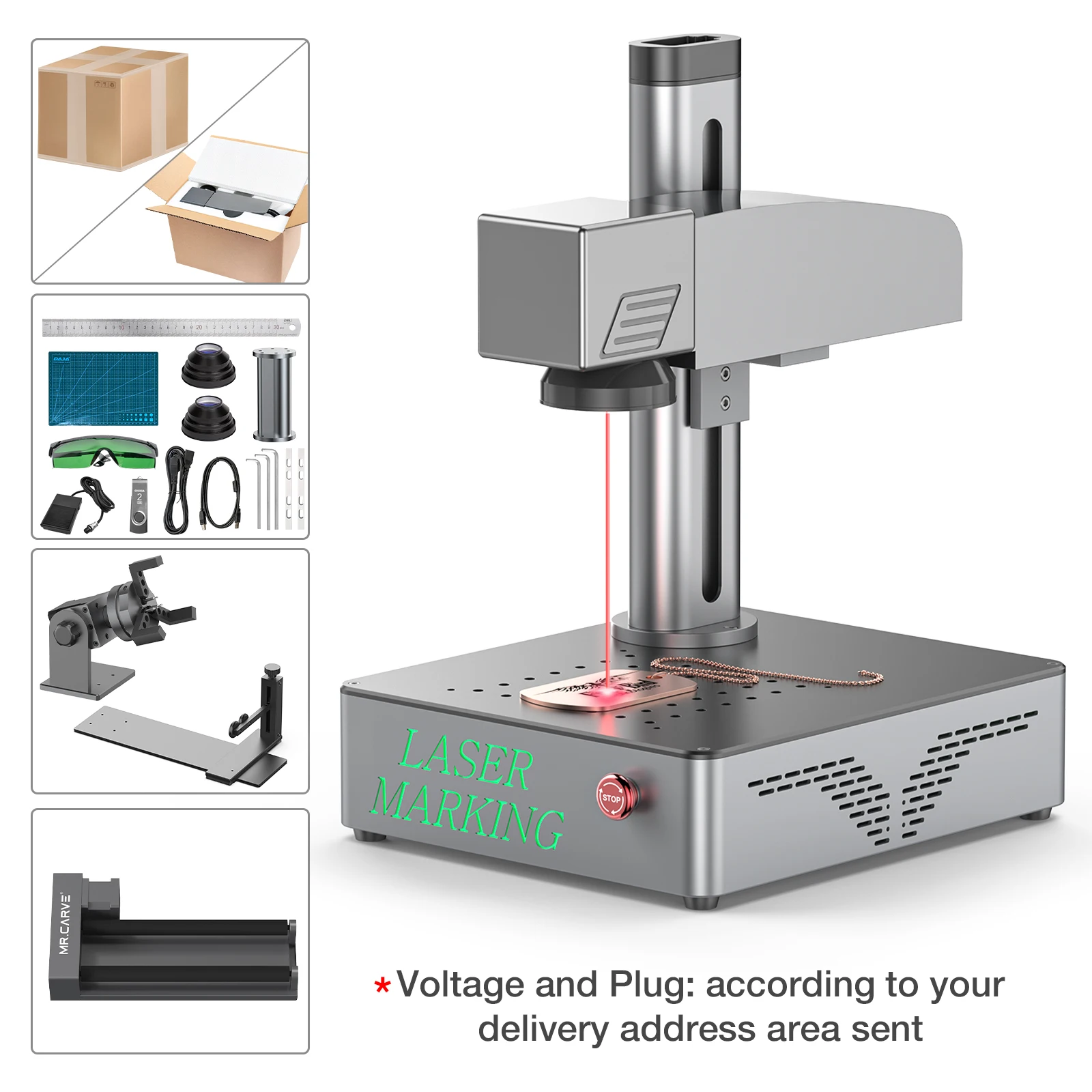 DAJA S4 Fiber Lasermarkeermachine Hoog vermogen Snijden Metaal Sieraden Zakelijk Industrieel Graveren Metaal Sieraden Leer Kunststof