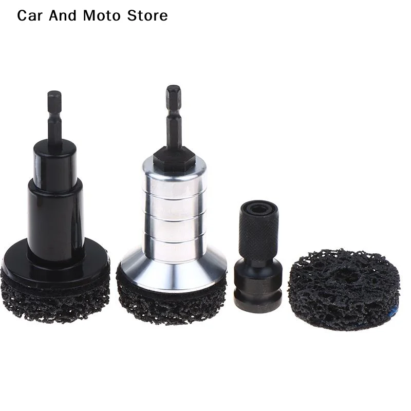 Wheel Hub Rust Removal Brush Set  Heavy Duty Brake Hub Surface Stud Cleaning Polishing Kit for Vehicle Mechanics Daily Use