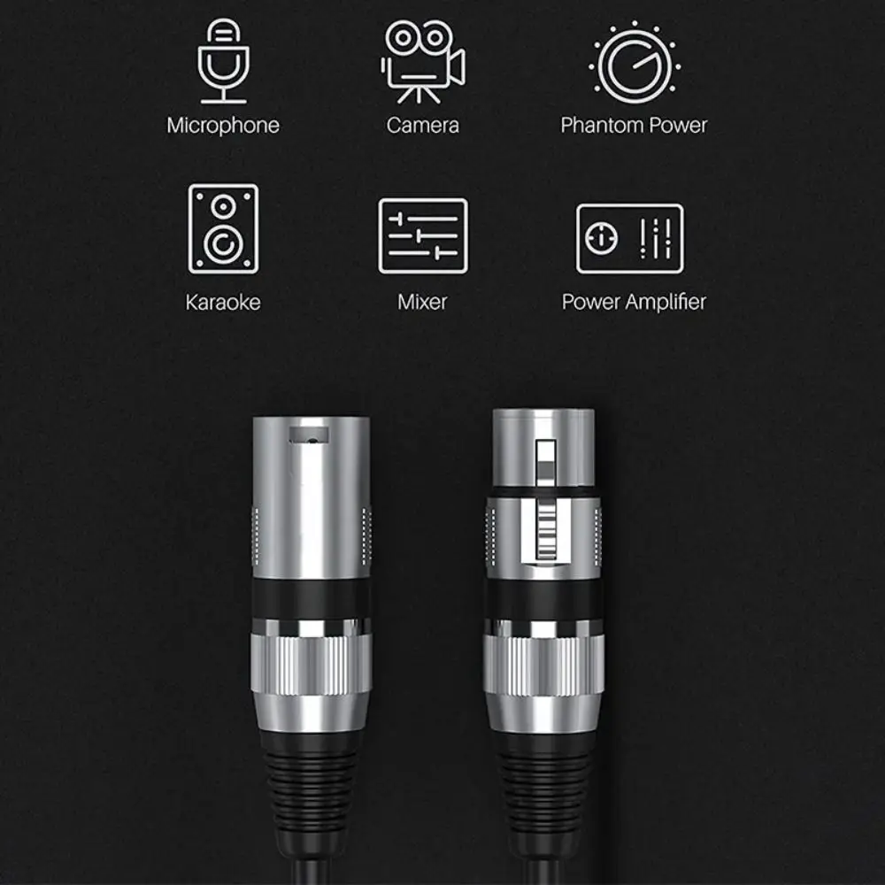 

3 Pin Canon XLR Audio Cable Male To Female OFC Amplifiers Extension Cable Stable Connection Three Shielding Layers