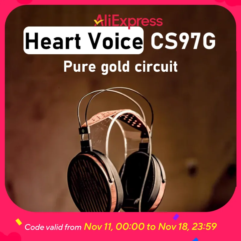

Оригинальные наушники Heart Voice Cs97u Cs97m Cs97g Cs97p + Hi-Fi Hi-Res, герметичные плоские наушники с покрытием, распыление целей