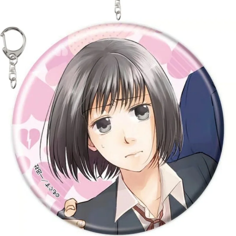 Bag Charm It's Disgusting to Call This Love 15CM Circle Acrylic Keychain Bag Pendant Ichika Arima,Rio Amakusa Acrylic Men Car