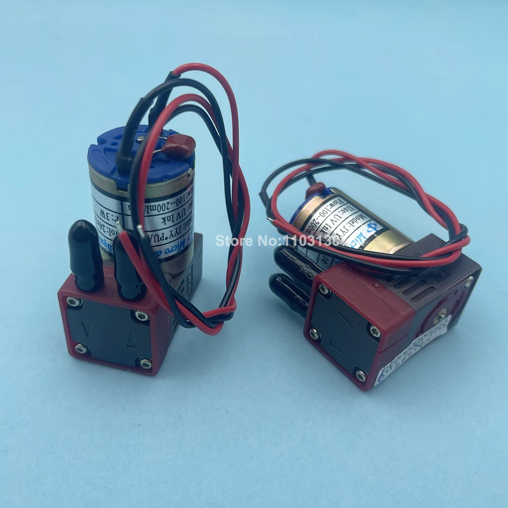 2PCS Inkjet Printer Original JYY Small UV Ink Pump Micro Diaphragm Pump for Liquid Air DC 24V 3W 100~200ml/Min PUA-10 UV Pumps