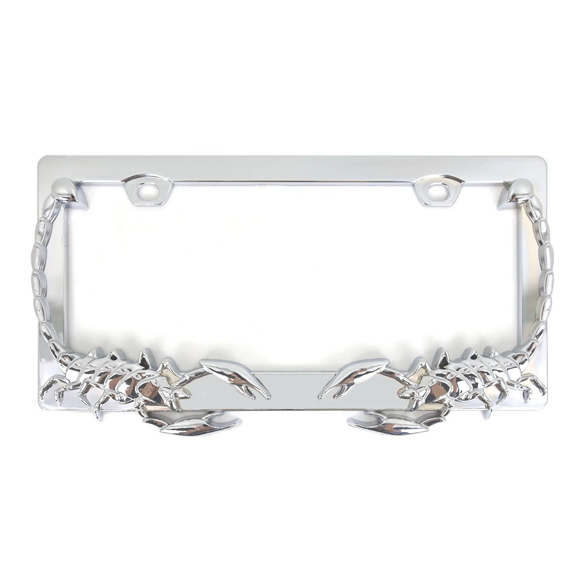 Chrome Scorpion Motorcycle License Plate Frame Compatible with Harley Davidson