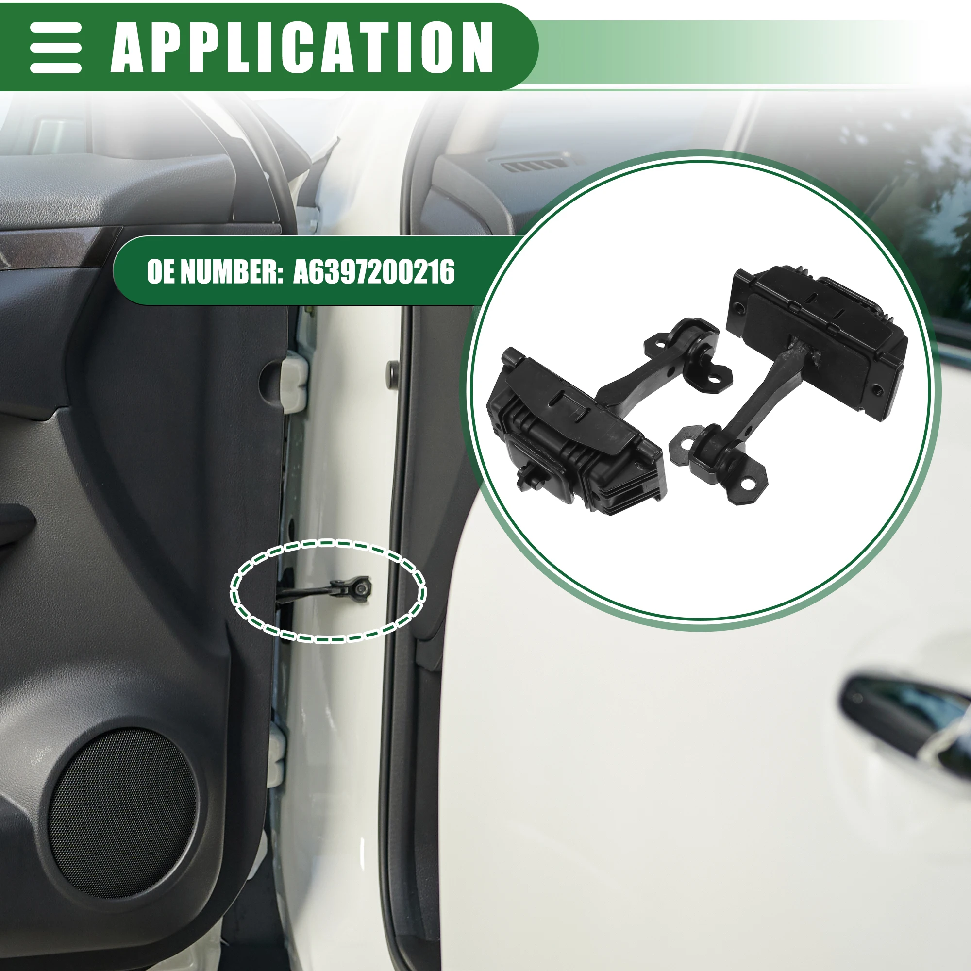 X Autohaux 2 Pcs Door Check Strap Assembly for Mercedes Benz Vito W639 03 No.A6397200216