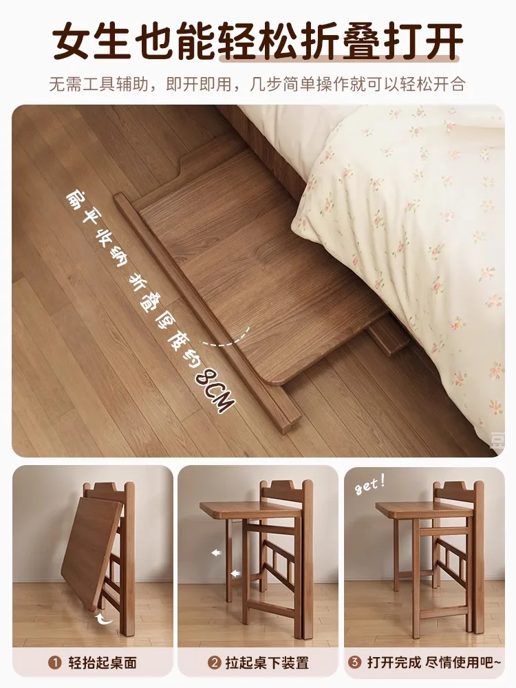 Foldable desk bedroom household small apartment computer table simple student study table bedside writing table