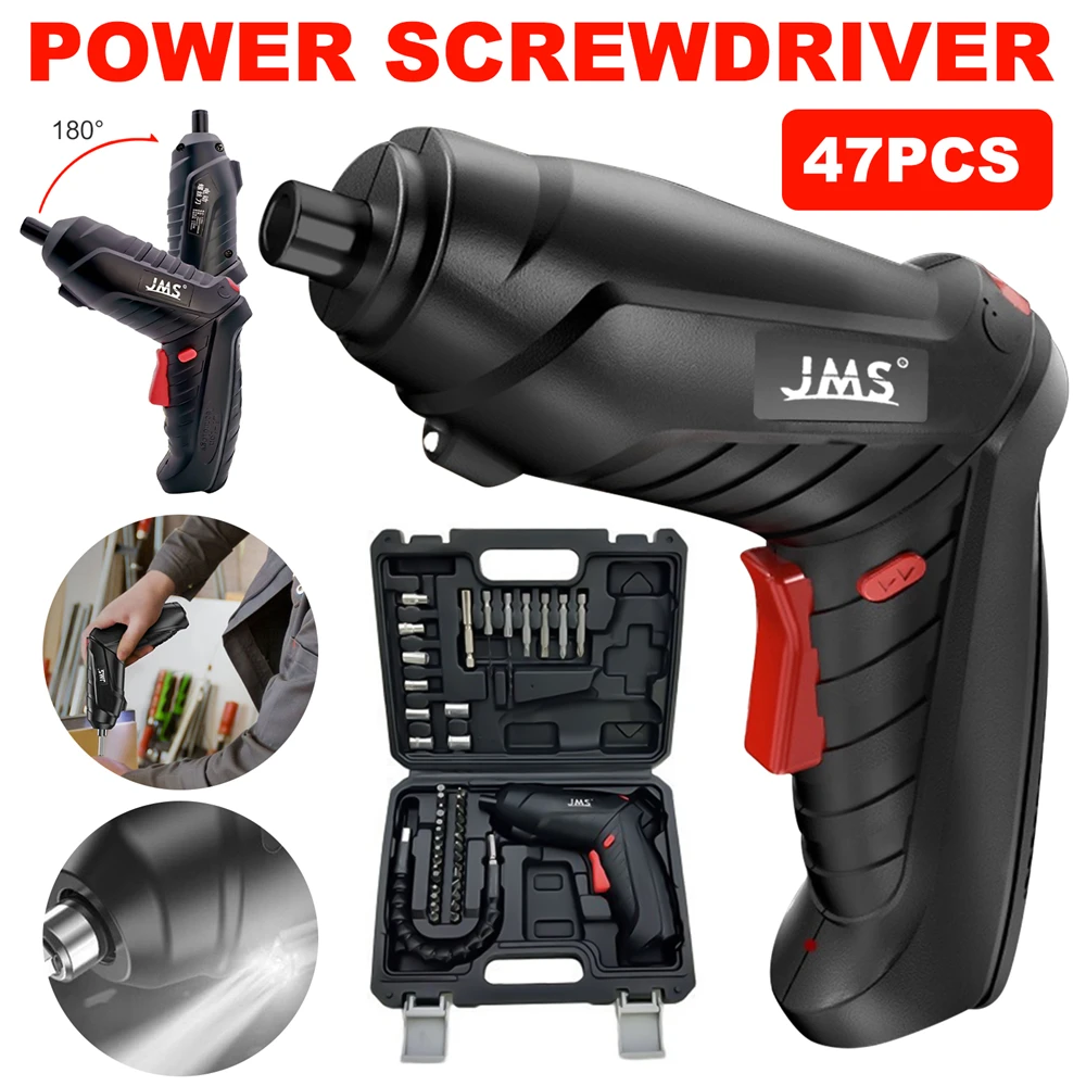 

4.2V Cordless Electric Drill 74pcs Power Tools Set USB Rechargeable Electric Screwdriver Drill Household Maintenance Repair Tool