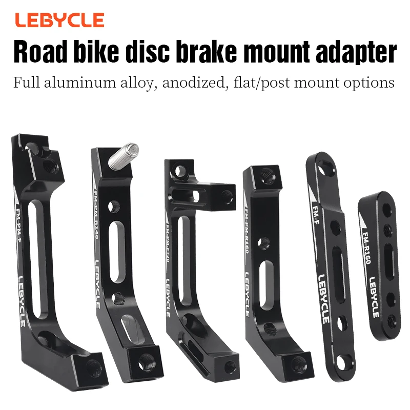 Lebycle adaptador de montagem plana para freio a disco de bicicleta de estrada suporte ultraleve adaptador de freio a disco para 140 160mm