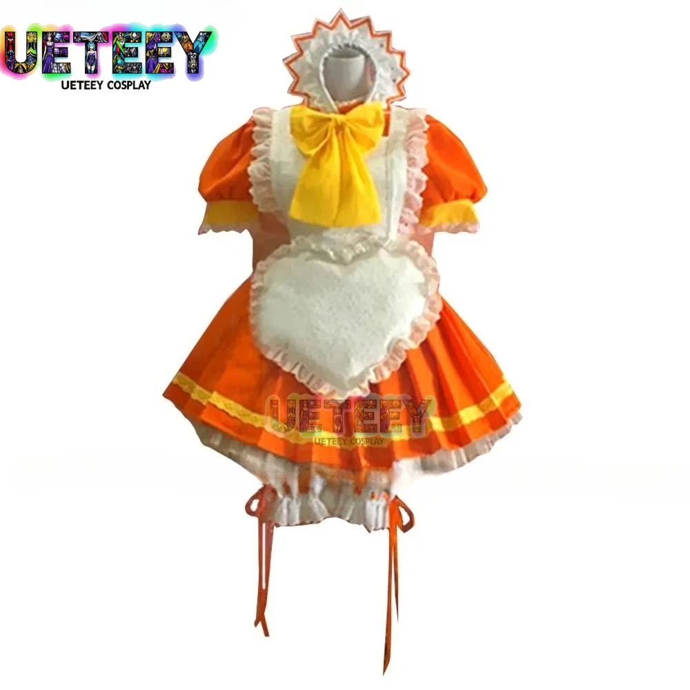 UETEEY COS аниме Tokyo Mew Mew Pudding Fong Maid косплей костюм любой размер
