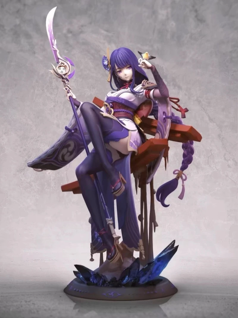 

Genshin Impact Raiden Shogun Anime Action Figure - Sexy Girl Beelzebul PVC Statue Collectible Toy for Gifts Sitting Posture