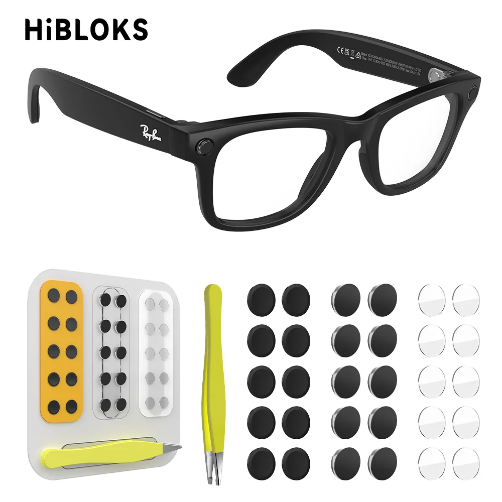 

Набор светодиодных блокирующих наклеек HIBloks для умных очков Ray-Ban Meta Gen 2 Wayfarer/Skyler/Headliner/Oakley Meta HSTN, аксессуары для умных очков