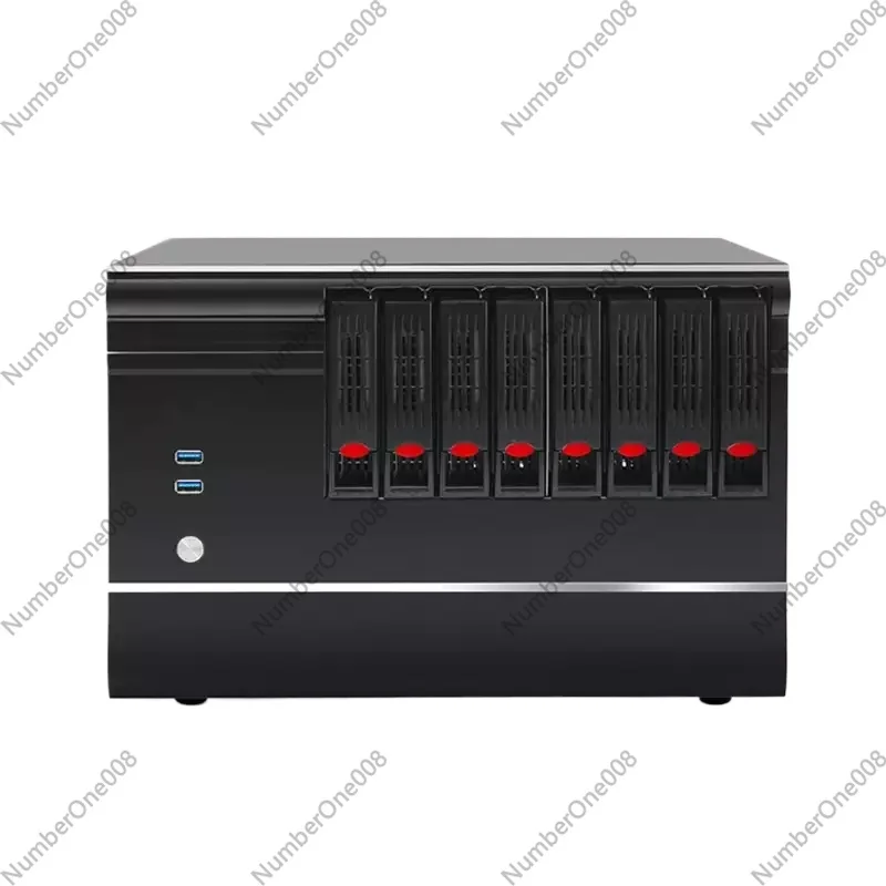 8-bay NAS chassis hot-swappable hard drive, MATX motherboard, full-height graphics card, Black Synology Wanyou storage server
