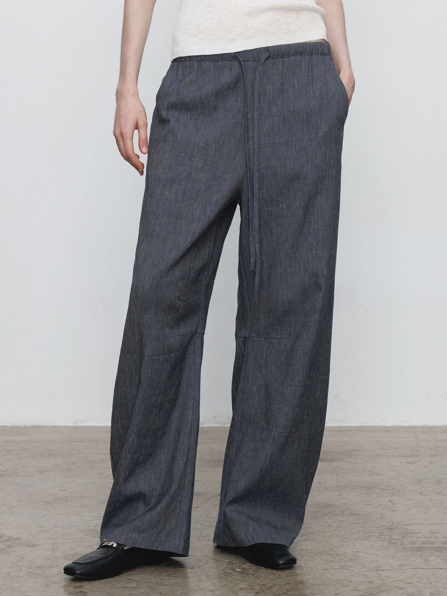 

Свободные прямые брюки женские Haax: повседневные, винтажные, для отдыха, весна-лето, с застежкой-молнией на талии