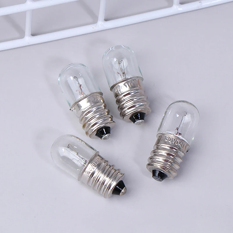 E12 18V/24V/28V/30V Mini Bulb For Indicator Light Little Bulb For Test Experiment Teaching Flashlight Screw Based Bulb New