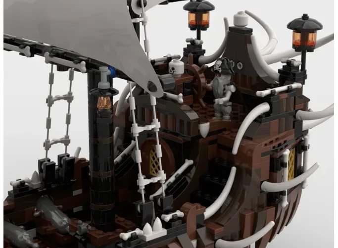 Military Series Model Moc Building Blocks Pirate Ship Model Technology Brick DIY Assembly Boat Series Toys For Boy Holiday Gifts