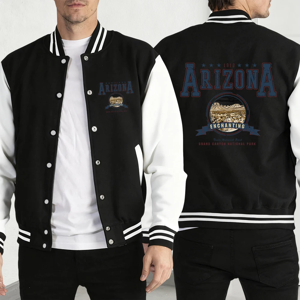 أريزونا ساحر الطباعة السترات الأمريكية الرجال ملابس الخريف فضفاضة أزياء الصوف الشارع الشهير الدافئة للجنسين سترة خمر #2