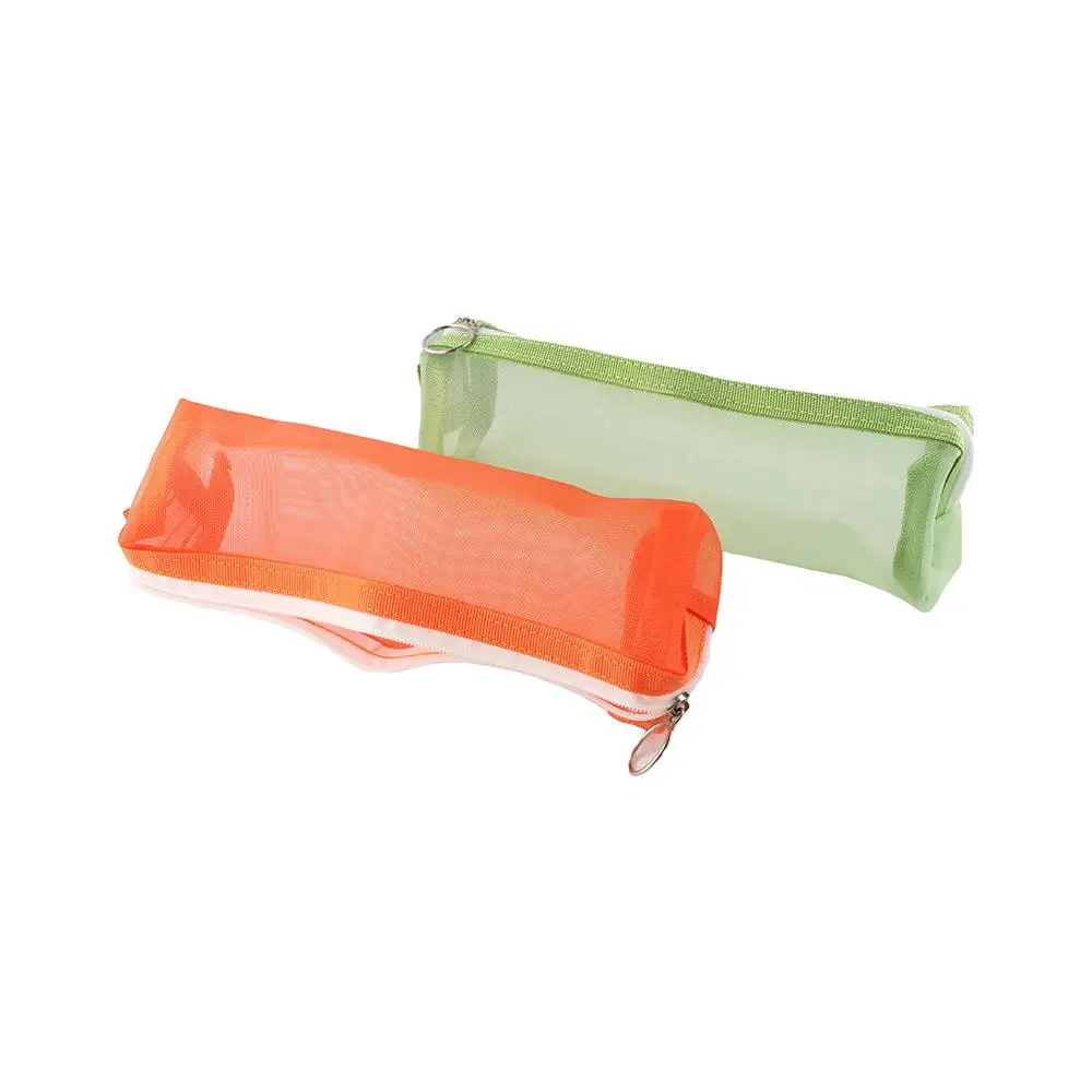 ヴィンテージデスクトップオーガナイザー文具バッグ化粧ポーチ大容量鉛筆バッグメッシュ透明文具