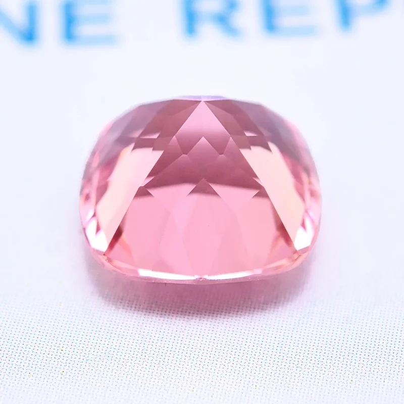 Padparadscha coltivato in laboratorio a forma di cuscino di loto rosso per ciondoli Creazione di gioielli Anello fai da te Collana Orecchini Certificato di materiali principali