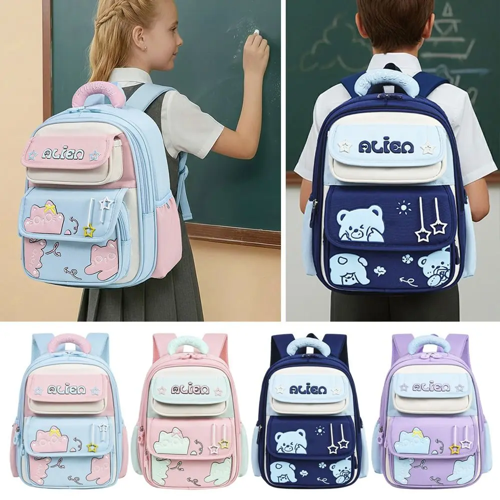 Large Capacity Students Backpack Water-resistant Alleviate Burden Kids Bookbag Cute Kawaii Children School Bag for Boys & Girls