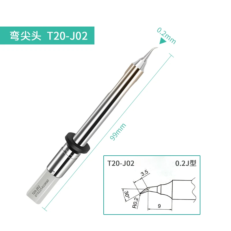 

T20-J02 наконечник паяльника для HAKKO FX-838, сварочная станция KILUDO T20, сварочная головка, сменный инструмент, аксессуары для ремонта