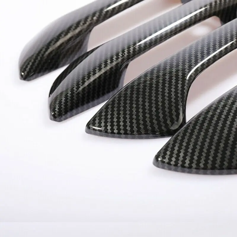 

Glossy Carbon Fiber Side Door Handle Covers Trims For 2008-13 Honda Accord Sedan