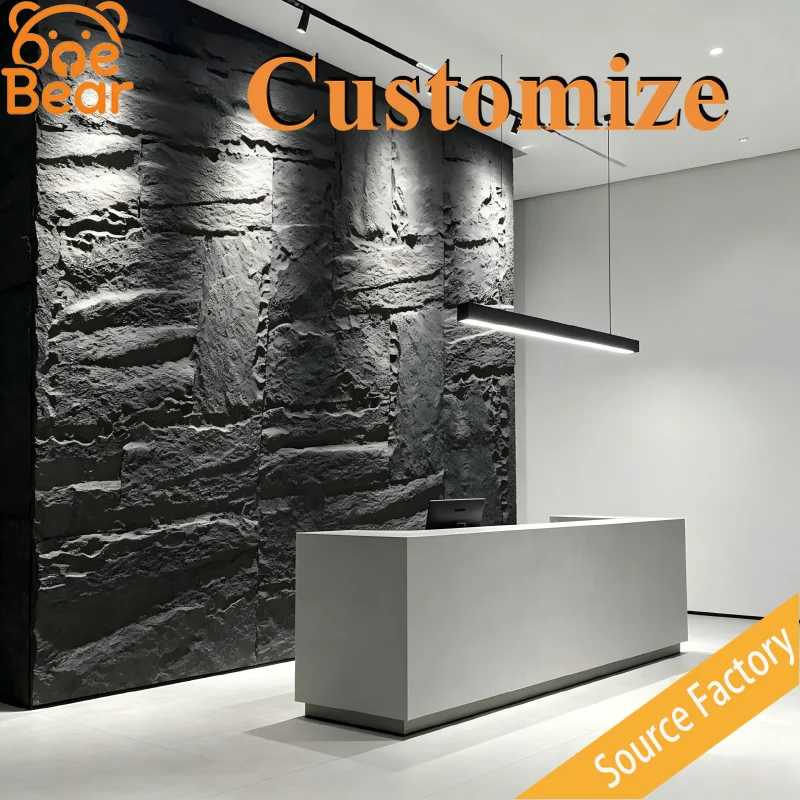 Peel & Stick 3D Faux Rock Texture Wallpaper Industrial Cement Self Adhesive Feature Wall for Bedroom Living Room Home Wall Decor