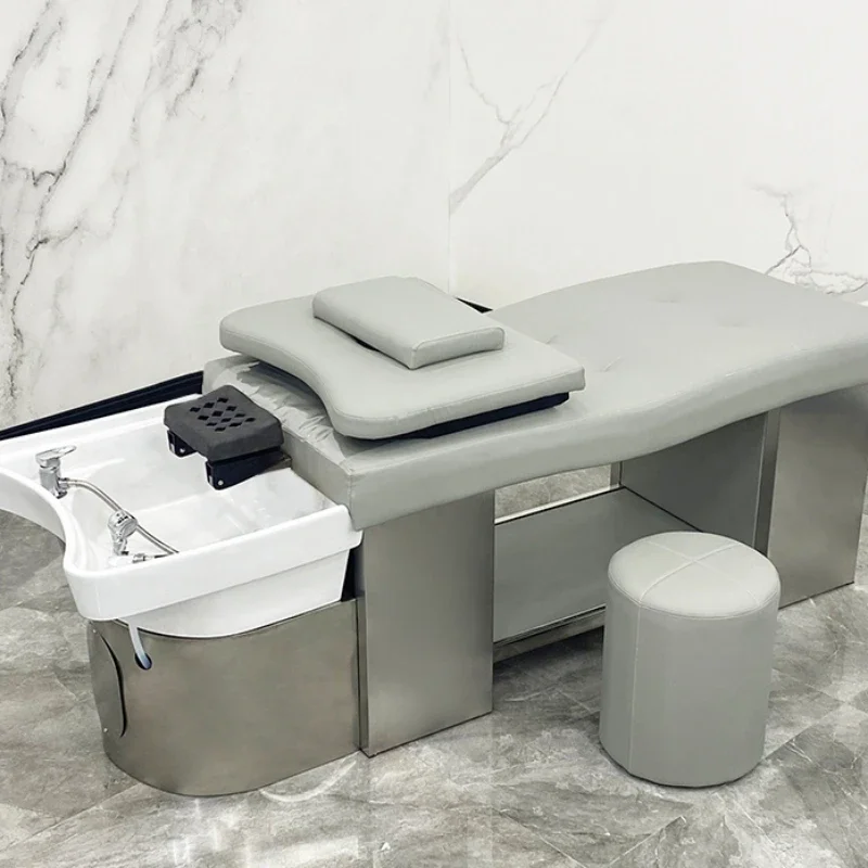 

Professional Hair Therapy SPA Room Shampoo Basin Stretcher Spa Hairdressing Shower Chair Nursing Bed Luxury Salon Headspa Wash