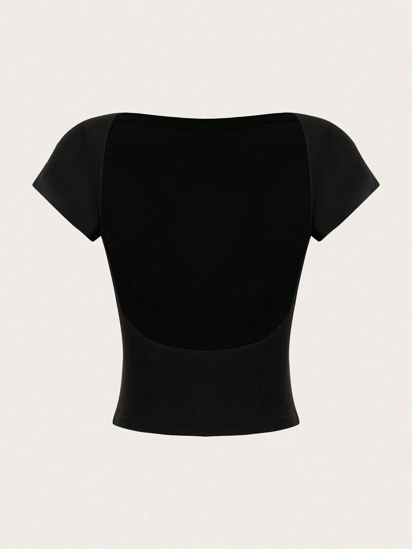 유럽과 미국의 봄, 여름, 가을용 단색 레오파드 프린트 캐주얼 백리스 티셔츠 4종 세트