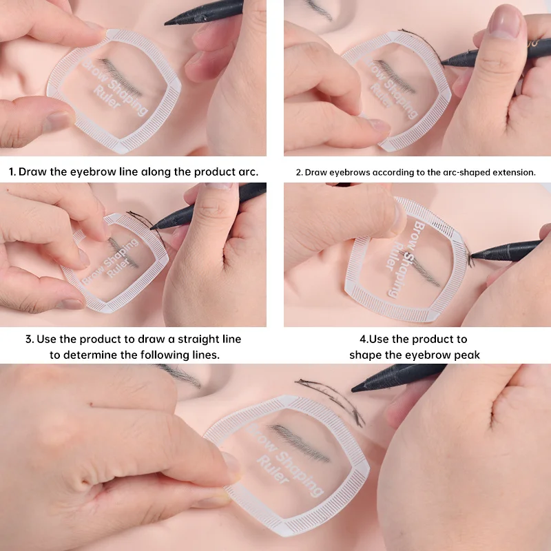 1PC Brow Mapping Ruler Eyebrow Shaping Ruler 1 Minute Fast Drawing Design Brow Easy Tool Microblading Permanent Mekup Stencils