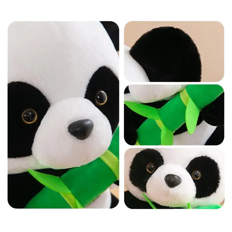 Cute Panda Plushies Soft Cuddly Panda Bear Plush Doll Stuffed Toy Animal Plushies Toys 30cm Huggable For Kids Adults Boys Girls