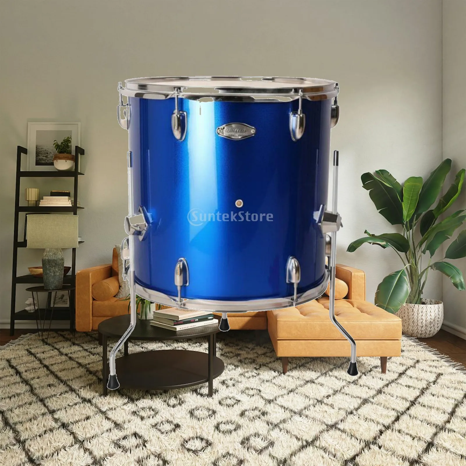 Portable Cheering Drum Marching Percussion Practice Drum for Stadium Music School Parades and Fan Gatherings