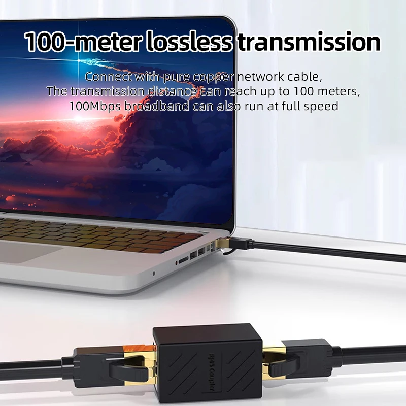 RJ45 Gigabit Network Coupler Female to Female For LAN Ethernet Extension Adapter For Cat8 Cat7 Cat6 Cat5, RJ45 Connector socke