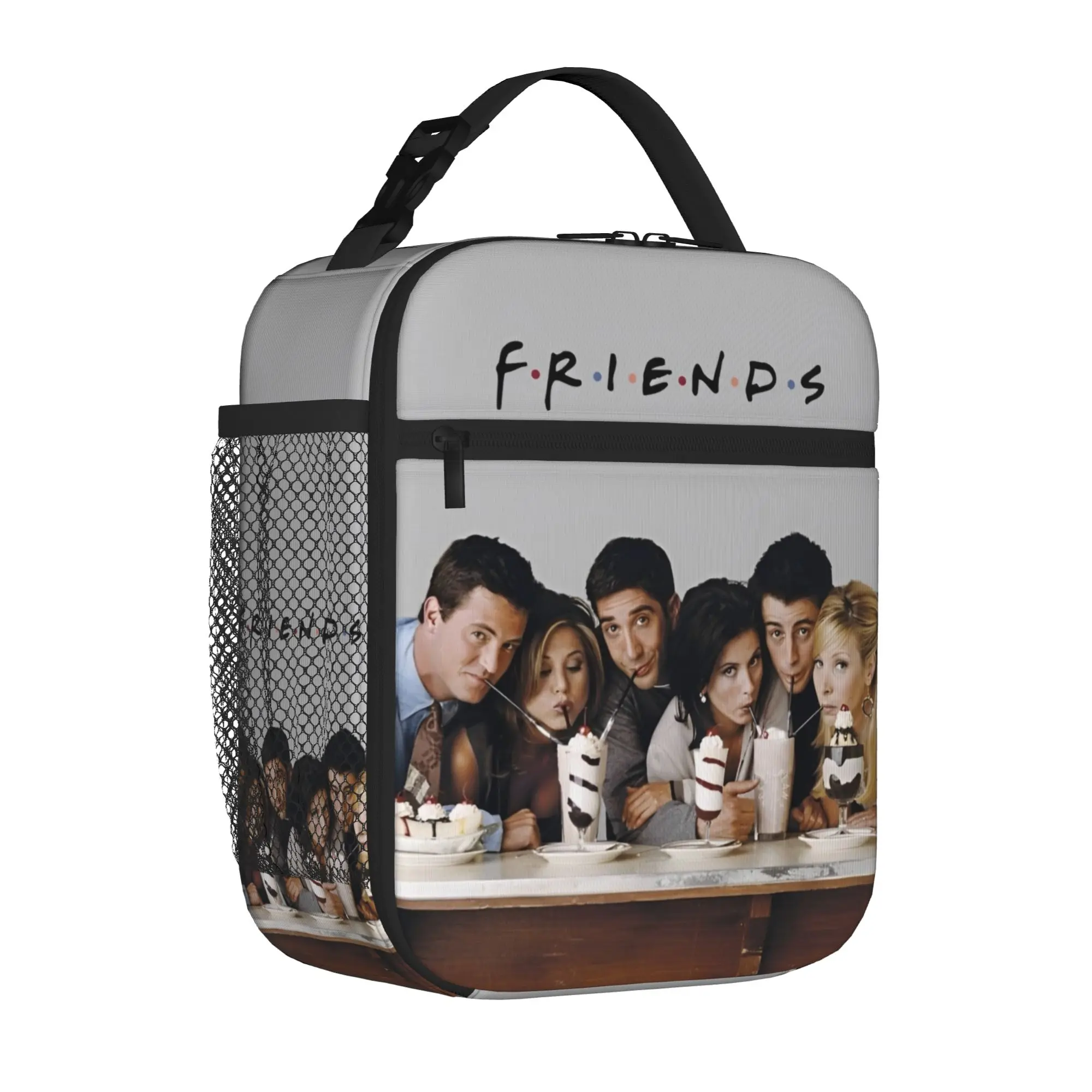 Friends The TV Series Insulated Lunch Tote Bag for Work American tv Show Rachel Portable Thermal Cooler Washable Bento Bags