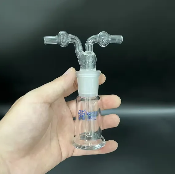 

1PC Lab Borosilicate Glass Gas Washing Bottle with Capacity 30ML