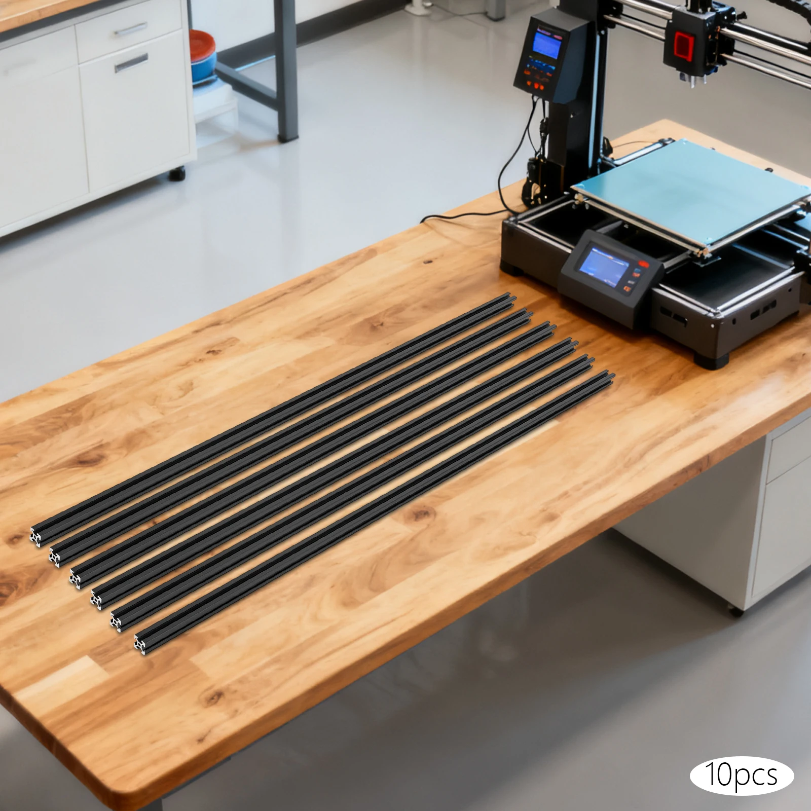 6063 T فتحة ملف بنتوء من الألومنيوم بطول 1 متر للطابعة ثلاثية الأبعاد لآلة CNC وبناء الإطار الصناعي