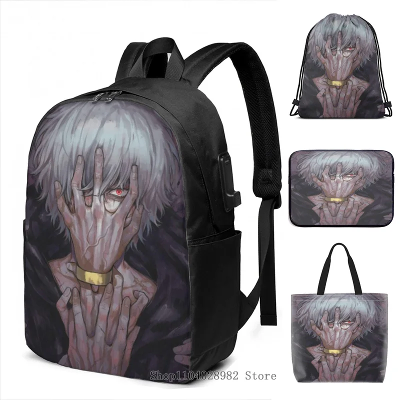 Funny Graphic Print Tomura Shigaraki(2) USB Charge Backpack men School bags Women Tote Bags Travel laptop bag