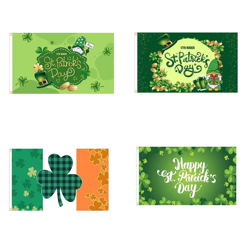 Flagnshow 100% Polyester Ireland St. Patrick's Day Flags