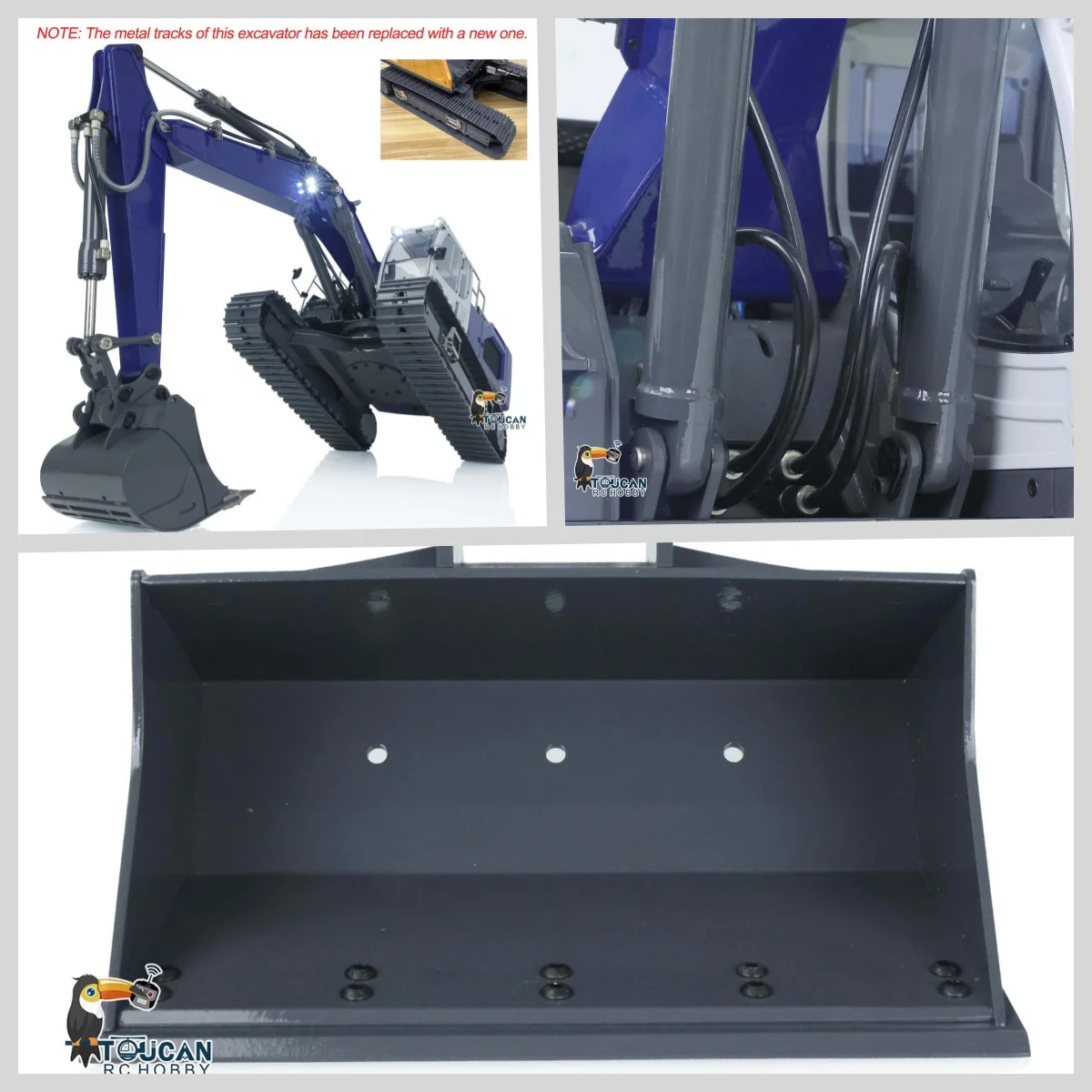 

Toys 1/14 New Hydraulic RC Excavator Remote Control Truck Painted Assembled Yellow Car 945 Toucan RC Hobby Digger Vehicle Model
