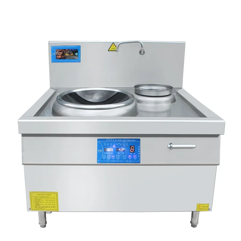 E132 Electromagnetic single head and tail throwing frying stove Hotel catering Touch screen menu Timed electric frying stove